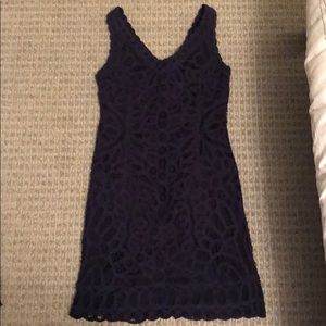 Lilly Pulitzer Reeve Dress, Navy Blue lace, Size M